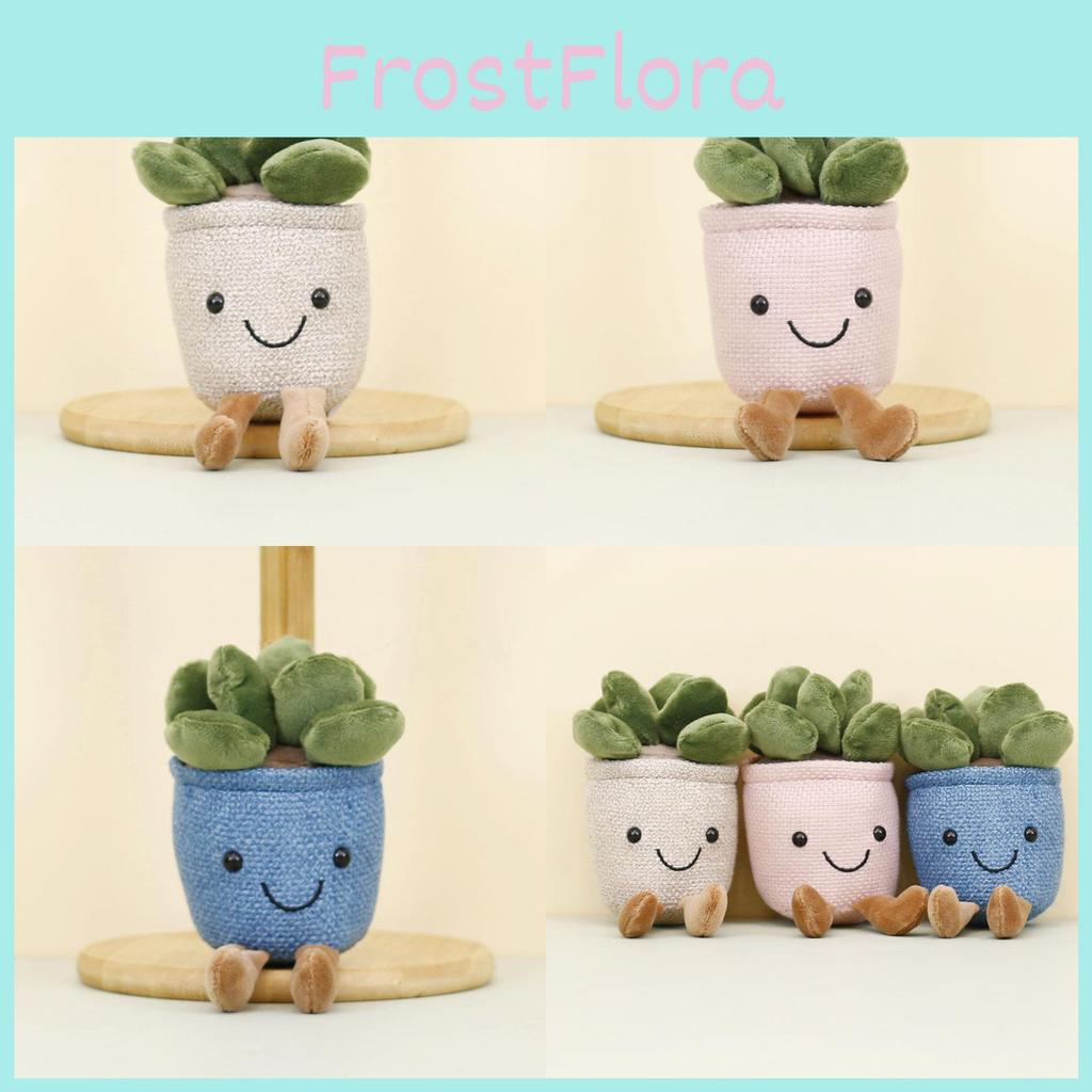 Adorable Plush Succulent Keychain Soft Toy Potted Plant Doll With Tulip Design