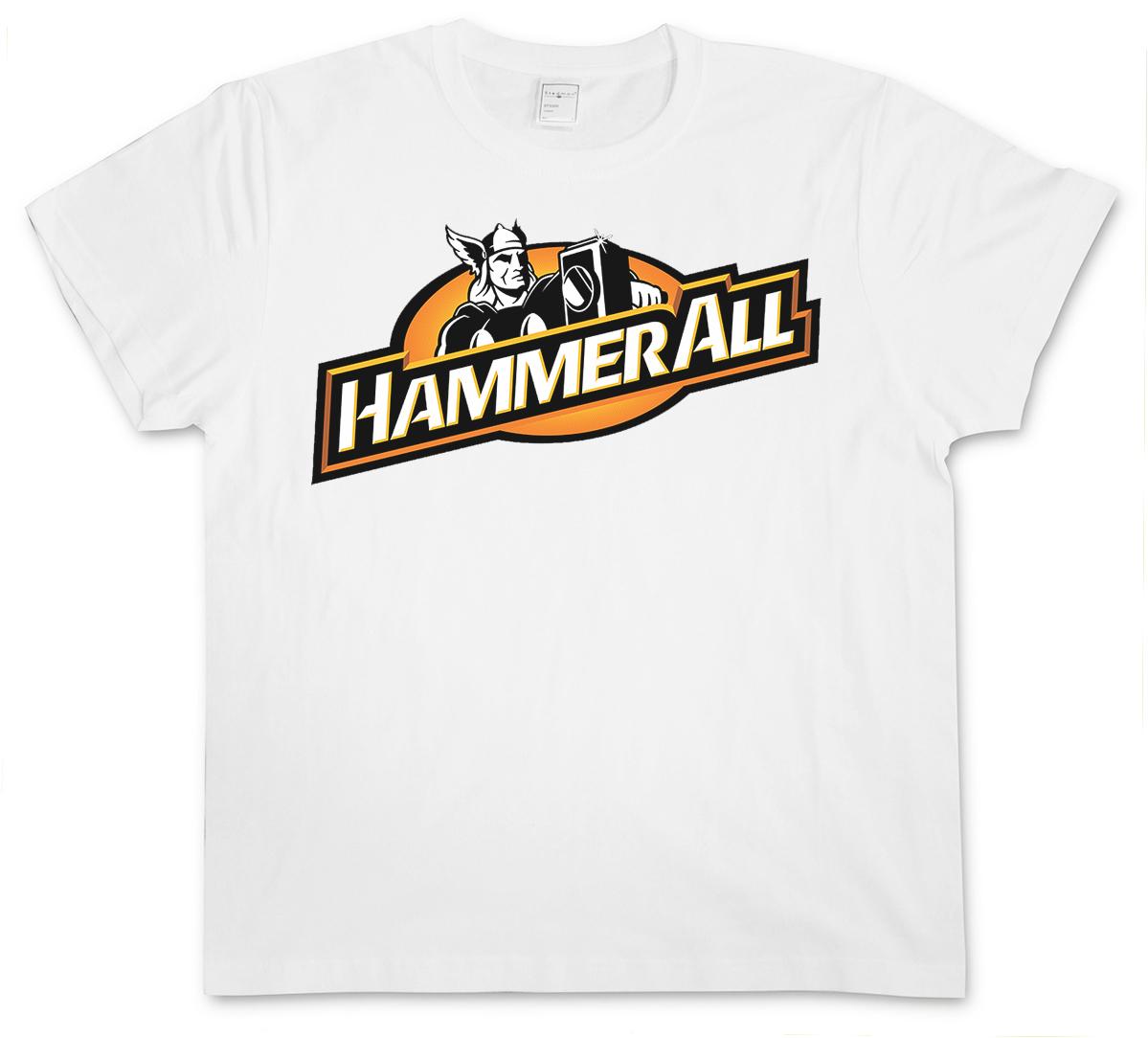HAMMER ALL LOGO T-SHIRT The Comic Mjölnir Mighty Odin Mjöllnir Thor Avengers XXXXL