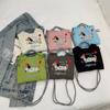 Embroidery cute dachshund dog bucket bag women's new mobile phone bag versatile commuter shoulder messenger bag