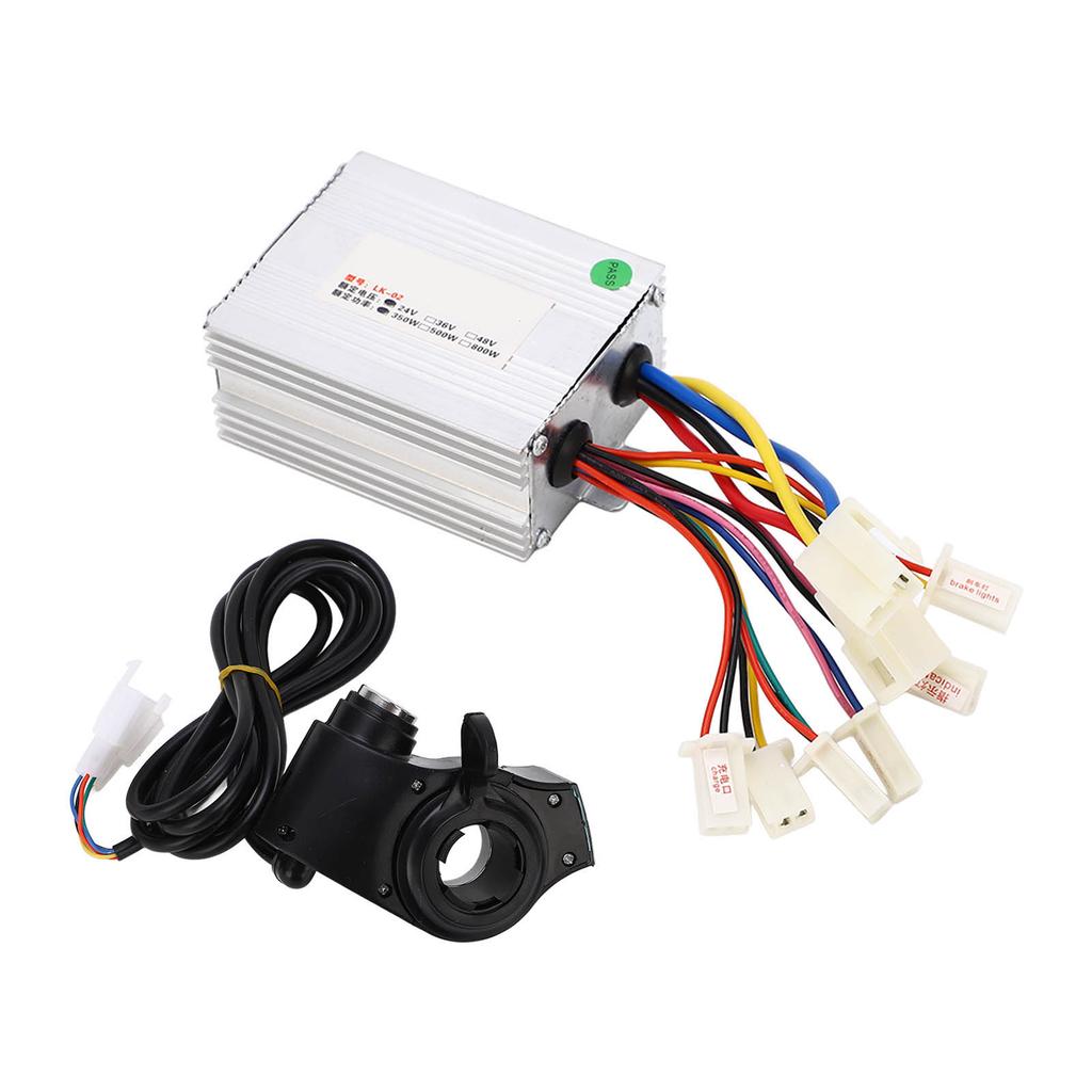 24V 350W Electric Bike Conversion Kit with Thumb Throttle Grip Brush Motor Controller Headlight Switch Set