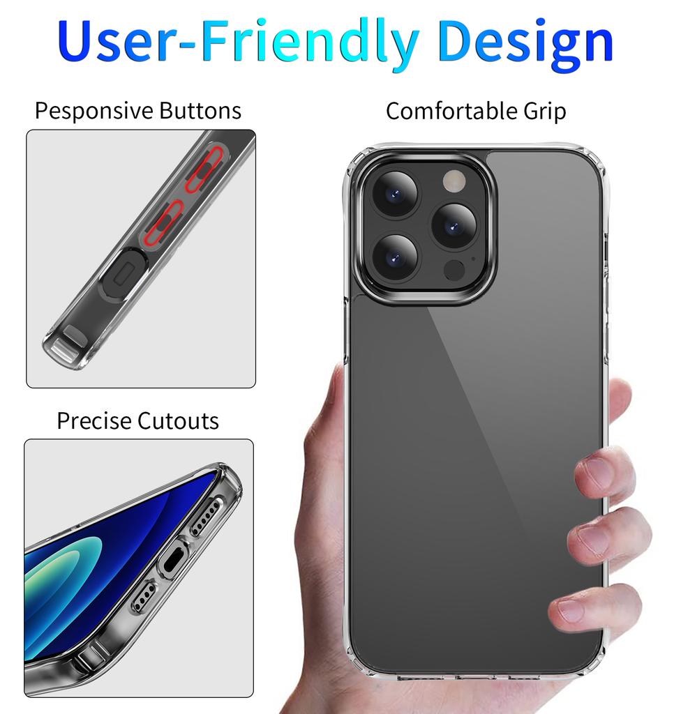 Military Grade Shockproof Acrylic Case For Iphone 14 13 12 Mini 11 Pro Xs Max X Xr 7 8 Plus Se 2020