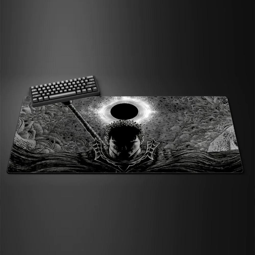 Tappetino per Mouse Accessori per Computer da Gioco Varmilo Tastiera MousePad CS GO LOL Tappetino Mouse Berserk Guts Anime Tappeto Gamer Tappetino per Scrivania