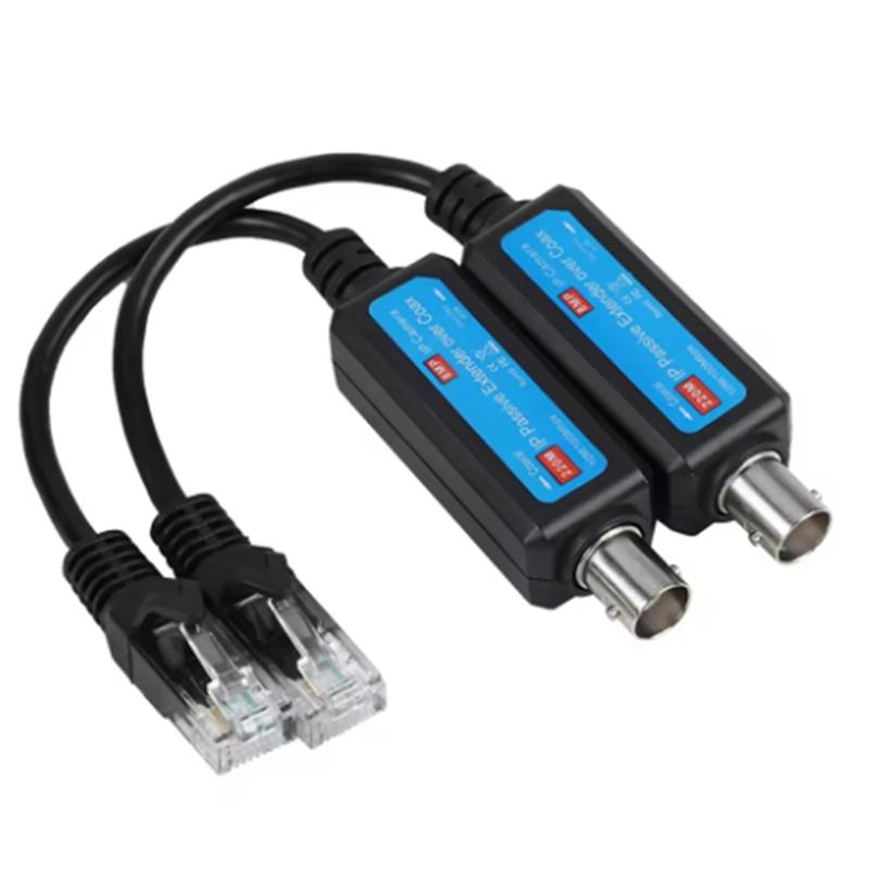 ABUO-1CH Passivo Per Rete IP Trasmettitore Ricevitore Coassiale Estensore 1 Coppia 10/100Mbps Per Telecamera IP NVR Su Cavo Coassiale Estensore