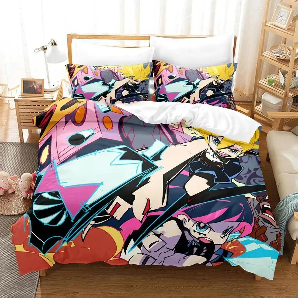 Anime Trosor Strumpbyxor Sängkläder Set Påslakan Sängset Täcke Örngott Täcke king Queen Size Pojkar Vuxna Sängkläder Set