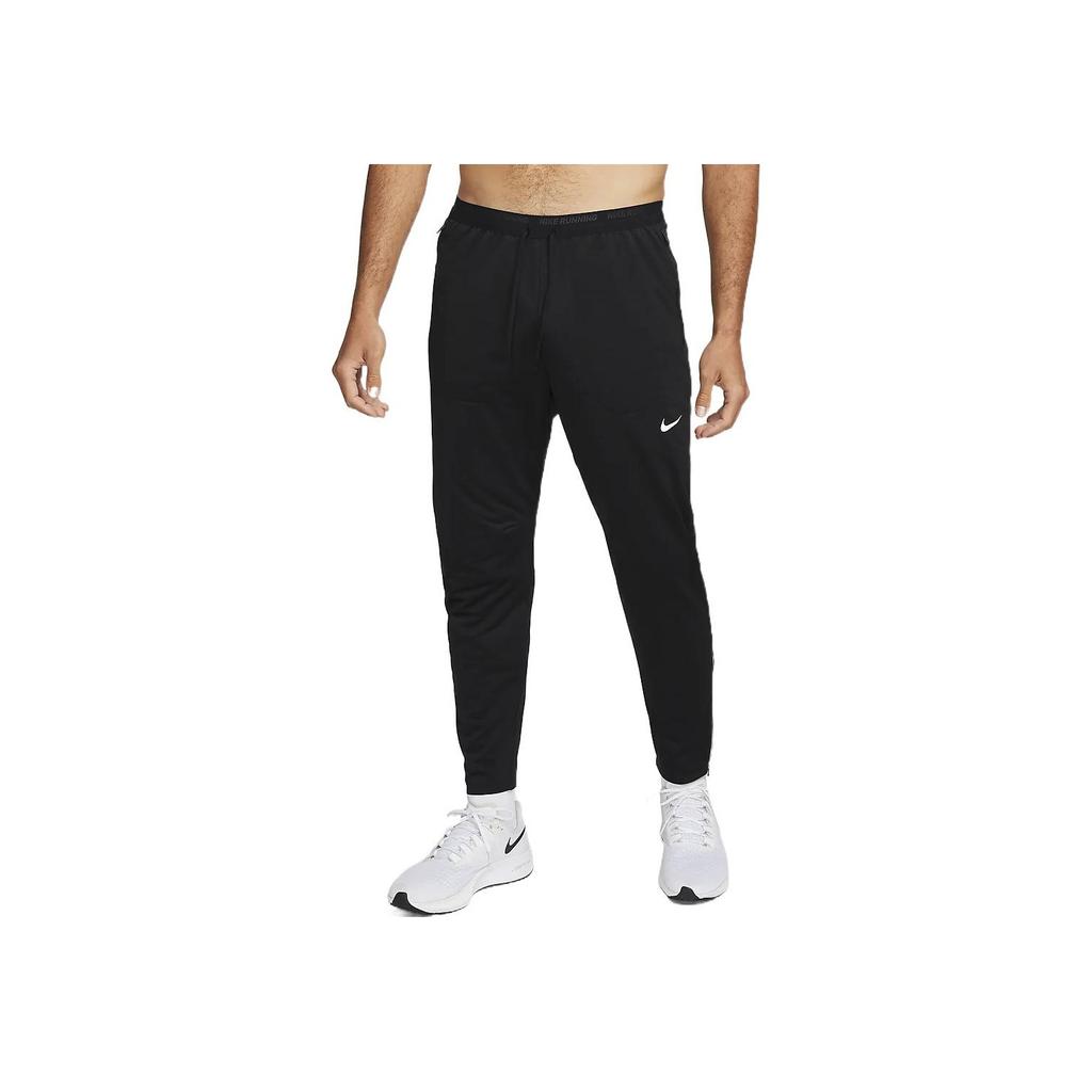Nike FW22 Solid Color Logo Print Tapered Sports Pants Men bottoms Black DQ4741-010