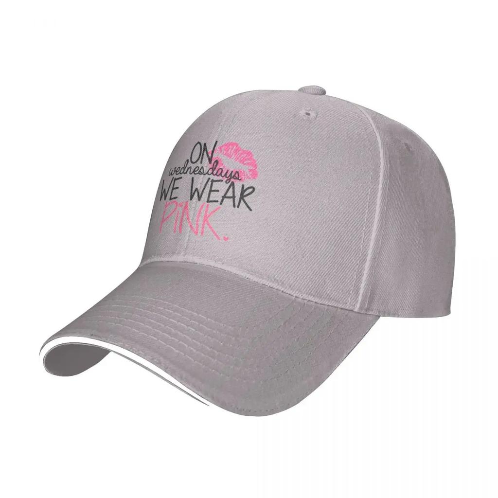 On Wednesdays We Wear Pink Baseball Caps Hip Hop Sandwich Hats Unisex Adjustable Sun Hat Sport
