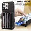 For iPhone 14 Pro PU Leather+TPU Scratch Proof Phone Case Kickstand Cover with RFID Blocking Card Bag