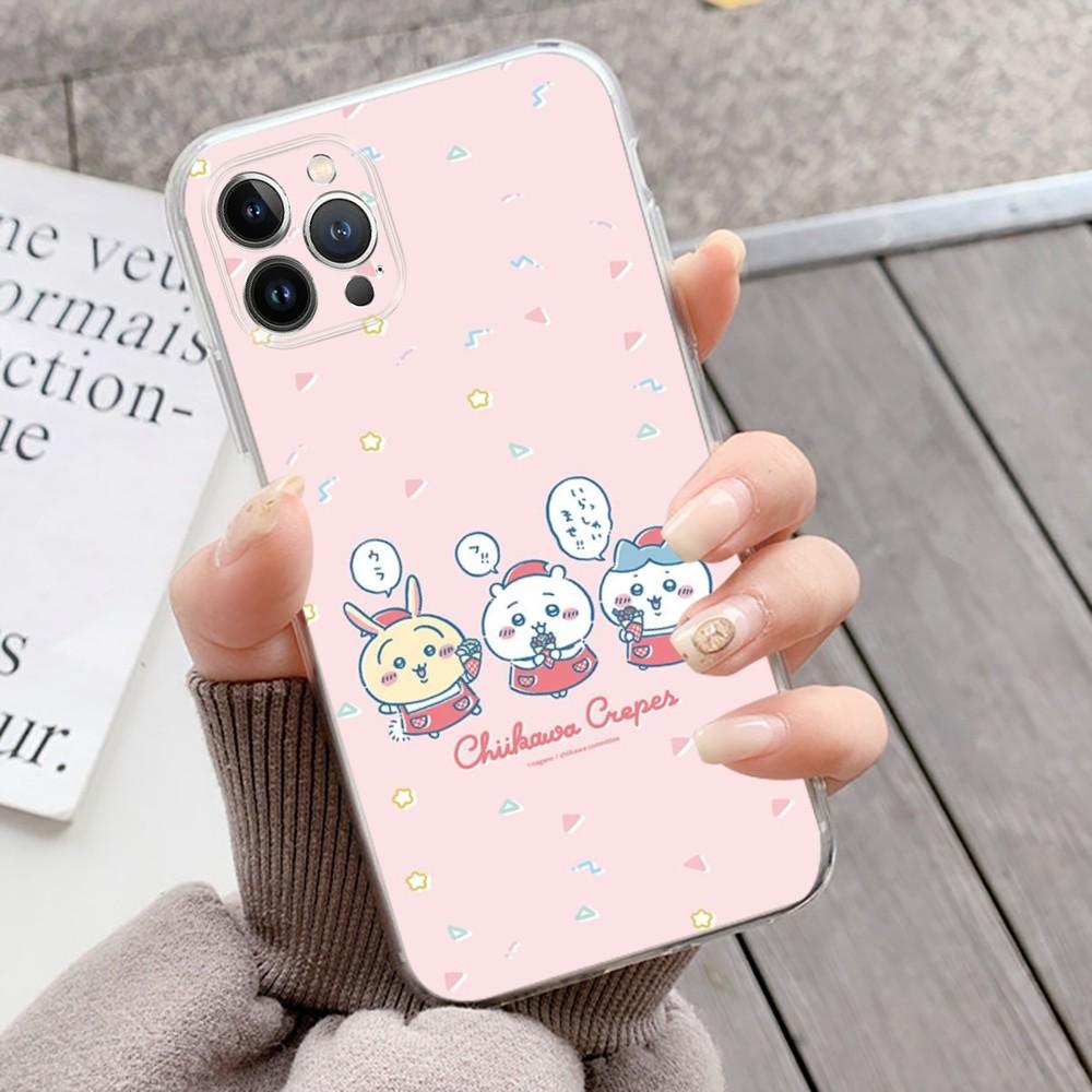 C-ChiikawaS Cute Phone Case Silicone Soft for iphone 15 14 13 12 11 Pro Mini XS MAX 8 7 6 Plus X XS XR Cover