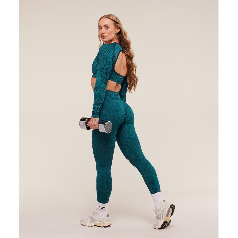 Gymshark Adapt Animal Seamless Leggings Navy Brand Blue B4b8c Udt9