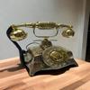 18.4 Cm Brass Telephone, Working Telephone, Rotary Dial Telephone, Landline Telephone, Desk Item, Maharaja Telephone, Home, Office Decor