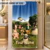 Beach TowelShaun the Sheep Custom Name Text Personalized Soft Towel for Beach Pool Indoor Home Decor Gift