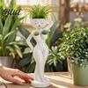 Einweihungsgeschenk für Pflanzenliebhaber Lustige weibliche Figur Pflanzgefäß mit Drainagelöchern