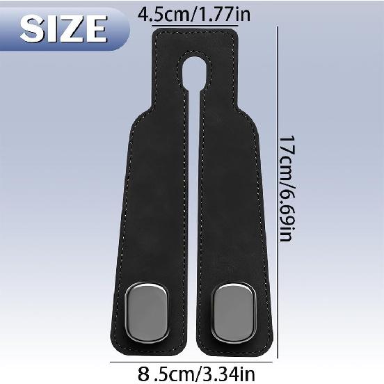 Car Seat Back Double Hook - Suede Hook,Support Car Headrest Hooks For Purses And Bags Coat,Universal Hidden Multifunctional Headrest Hooks For
