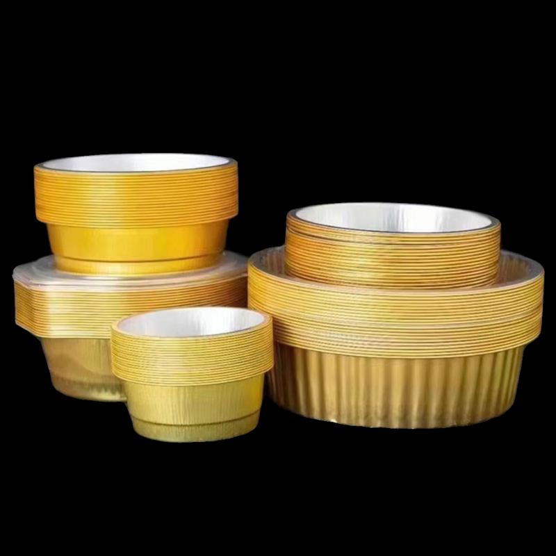 Gold Aluminum Foil Food Containers with Lids