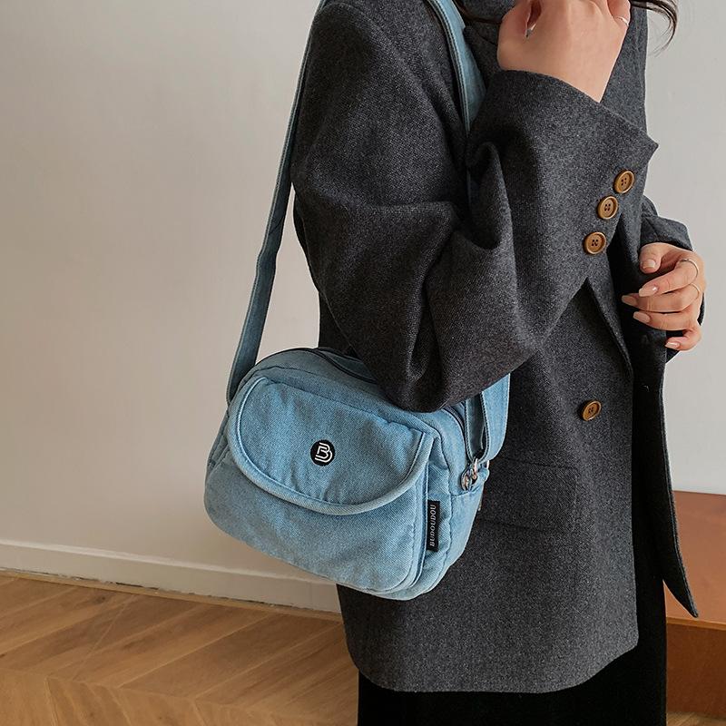 Lightweight, High-end, Large-capacity Single-shoulder Bag, Fashionable, Retro and Trendy Denim, Cute Crossbody Bag