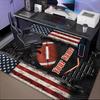 1PC Custom Name American Football Emblem Theme Floor Mat Ideal for Living Room, Game Rooms, Office, Bedroom Floor Mat Playful Design