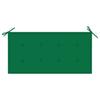 Garden Bench with Green Cushion 112 cm Solid Teak Wood