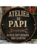 Vintage PAPI Sign Metal Wall Art Garage Decor