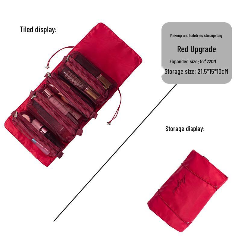 Abnehmbare 4-in-1 Multifunktionale Make-up- & Toilettenartikel-Tasche - Große Kapazität Tragbarer Reise-Organizer