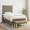 Vidaxl Letto Continentale Con Materasso, Taupe, Tessuto, 90X200 Cm