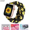 Scrunchie Strap for Apple Watch Band 44mm 40mm Correa iWatch 38mm 42mm Belt Solo Loop Watchbands for Series 7 6 SE 5 4 3