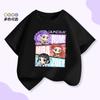 Summer children's 100% cotton short-sleeved Kpop Demon Hunters hunting girl group Mirazoyuriumi cartoon print T-shirt