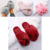 Eye-catching Women's Fluffy Slippers Soft Fur Summer Mules Shoes In Red