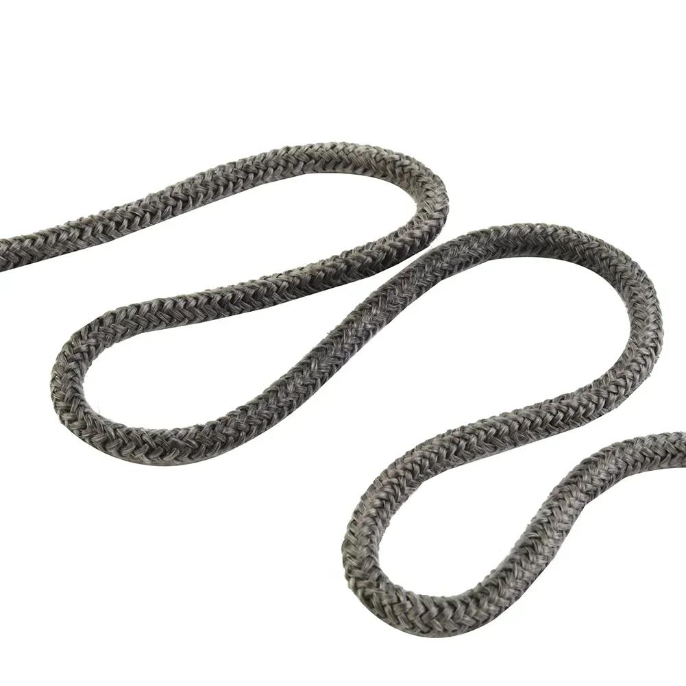 Black Stove Fire Rope Fireplace Sealing Rope Gasket Cord 6/8mm 2M Fiberglass Stove Door Fireplace Cord Replacement