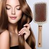 Cushion Hair Brush Minimalist Prevent Static Detangling Massage Brush with Wooden Handle for Home