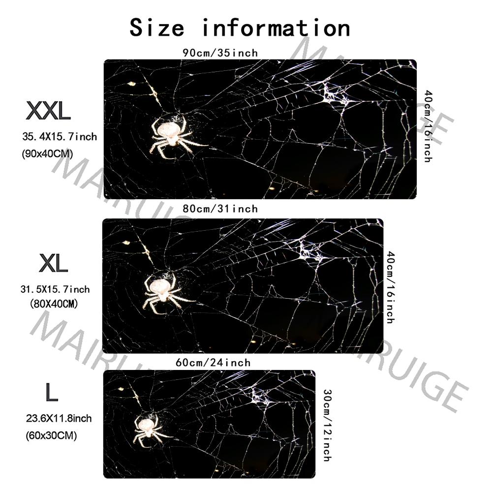 Black White Cobweb Mouse Pad Large Computer Office Game Table Mat XXL Rubber Antislip Gaming Keyboard Mousepad Long Desk Pads