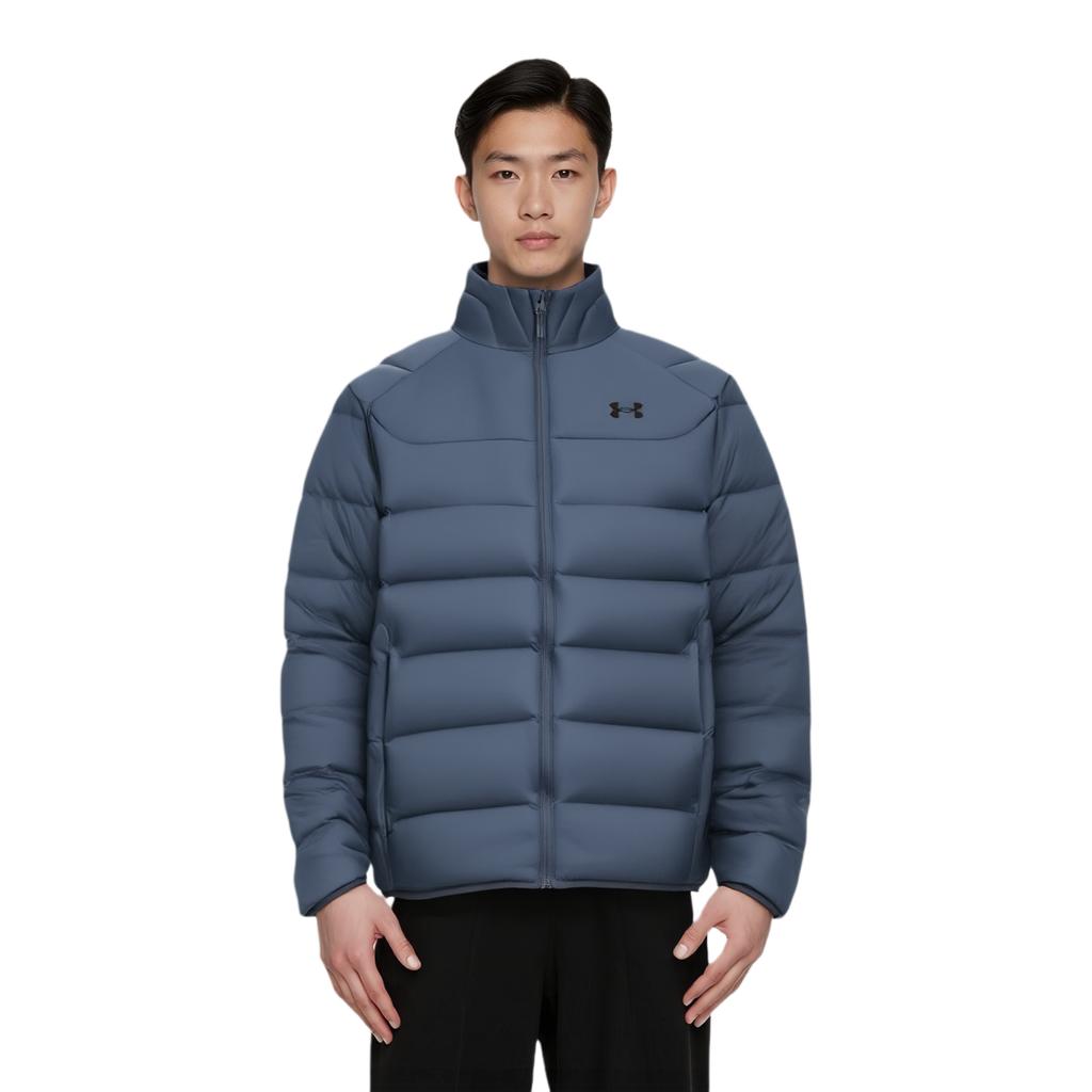 Under Armour FW25 Core Collo Alto Sportivo Casual Corto Ampio Manica Lunga Piumino Giacca Uomo 6010876-044