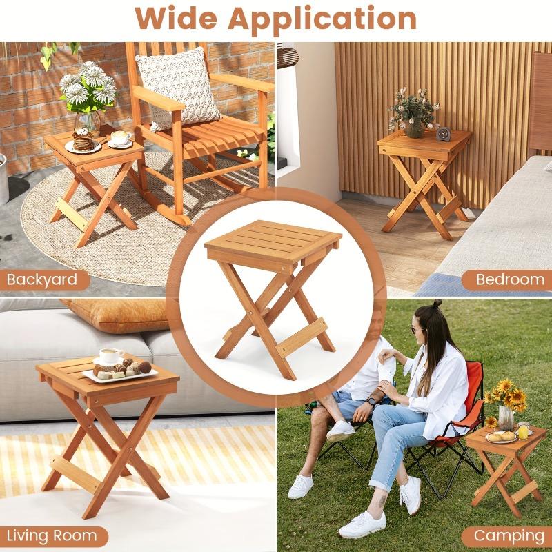 Foldable Small Household Table, Simple Elegant Coffee & Dining Table for Living Room, Small Apartment and Rental House