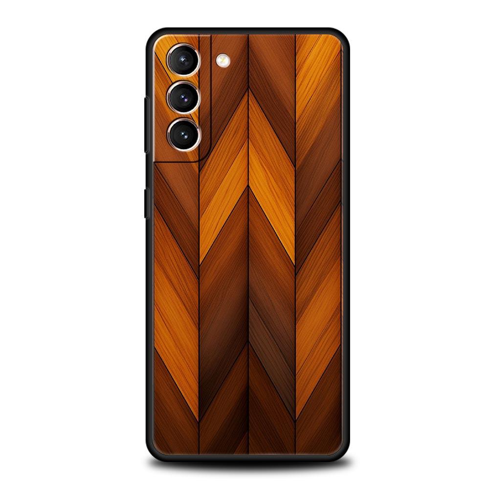 Luxury Vintage Wood Grain Pattern Phone Case for Samsung Galaxy S26 S25 S24 S23 S22 S20 S21 FE Ultra S25 Edge Plus 5G Soft TPU