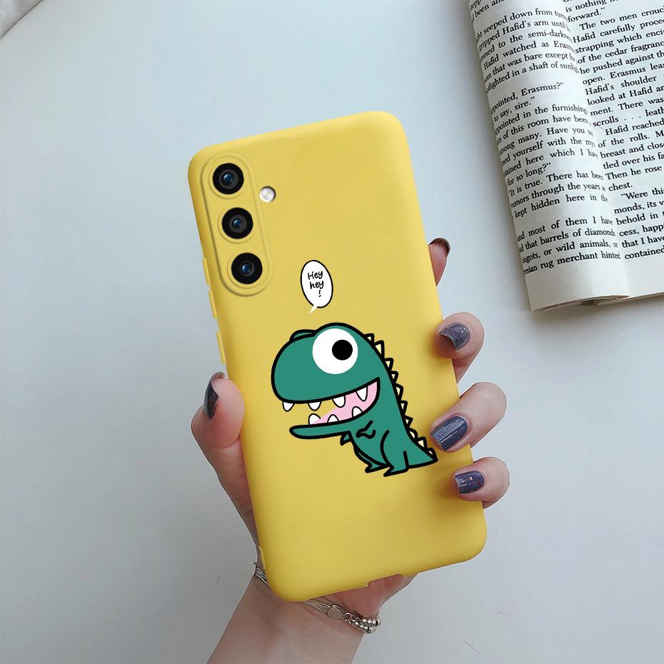 For Samsung Galaxy S23 FE 5G Matte Phone Case Cute Cat Cartoon Soft Silicone Back Cover For Samsung S23 FE S23FE S 23 FE 5G Case