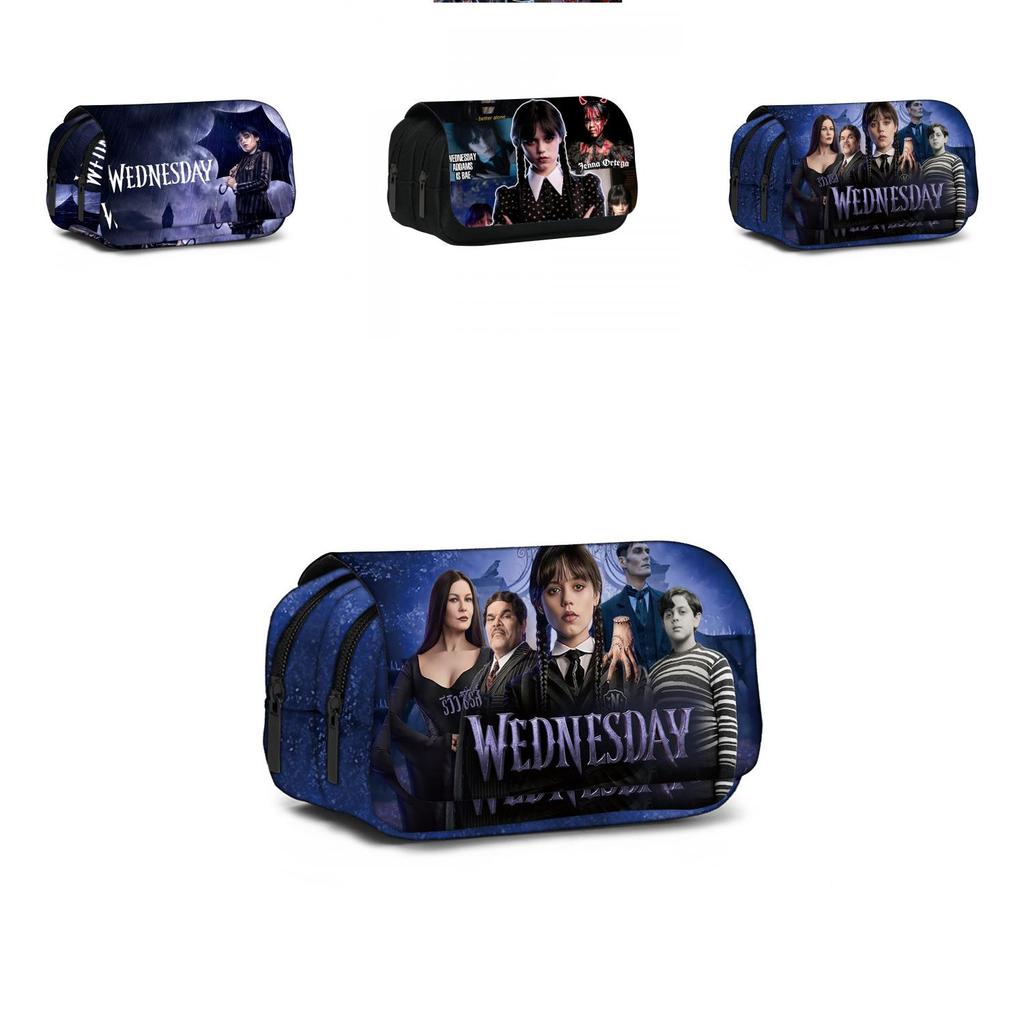 Wednesday Addams Pennskrin Dubbelt Lager Polyester Förvaring För Studenter Och Kontorsbruk