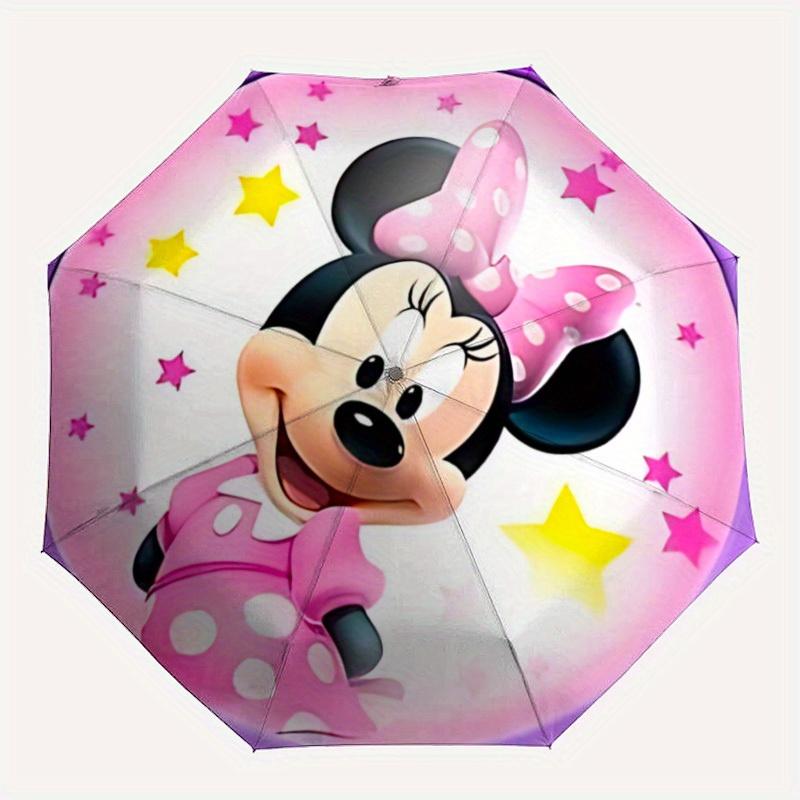 

1pc Minnie Mouse Automatic Umbrella Durable Iron Frame & Plastic Handle, Sturdy Construction, Playful Design yy250821015