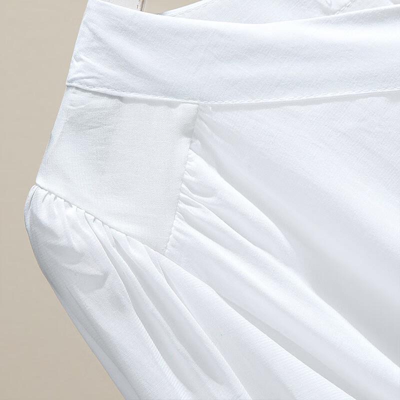 Sybylshe Women's V-Neck Short Sleeve Button-Front Shirt