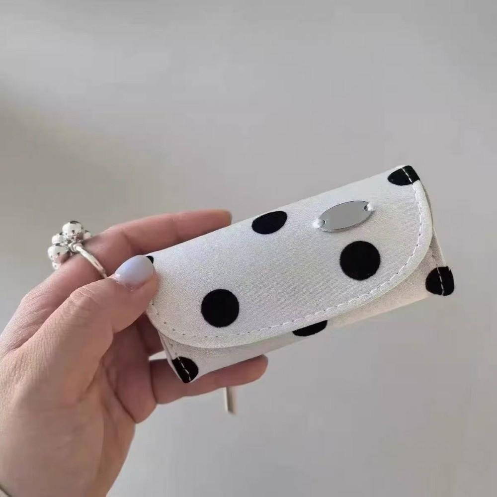 Large Capacity Makeup Bag Polka Dot Print Pencil Case Korean Style Jewelry Pouch  Gift