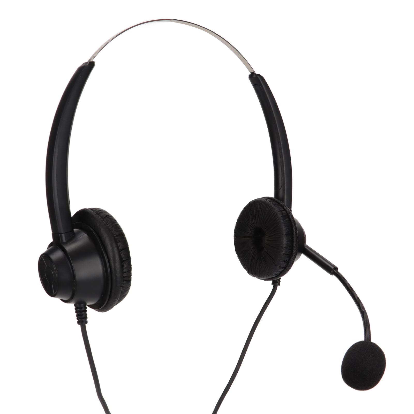 

Телефонная гарнитура, штекер 2,5 мм, шумоподавление, бинауральные проводные наушники для колл-центра с микрофоном для дома