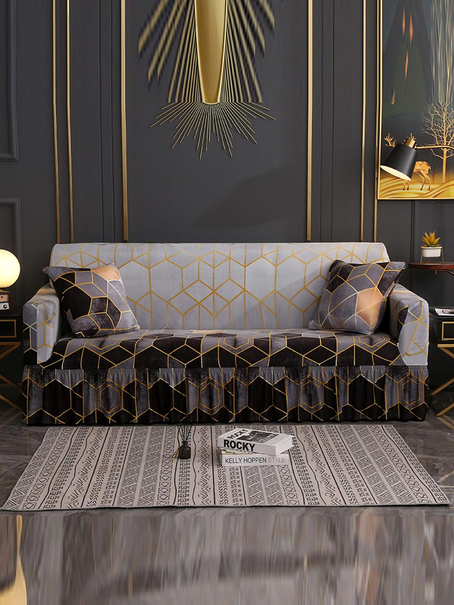 

Чехол для дивана на 1/2/3/4 места, эластичный чехол для дивана с юбкой для гостиной, чехол для дивана, кресла, домашнего декора Small