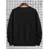 Men'S Fashion Regular Round Neck Sweatshirt, Easy Casual Top for Men, Long Sleeve Round Neck Print Sweatshirt, Letter Pattern Print Sweatshirt