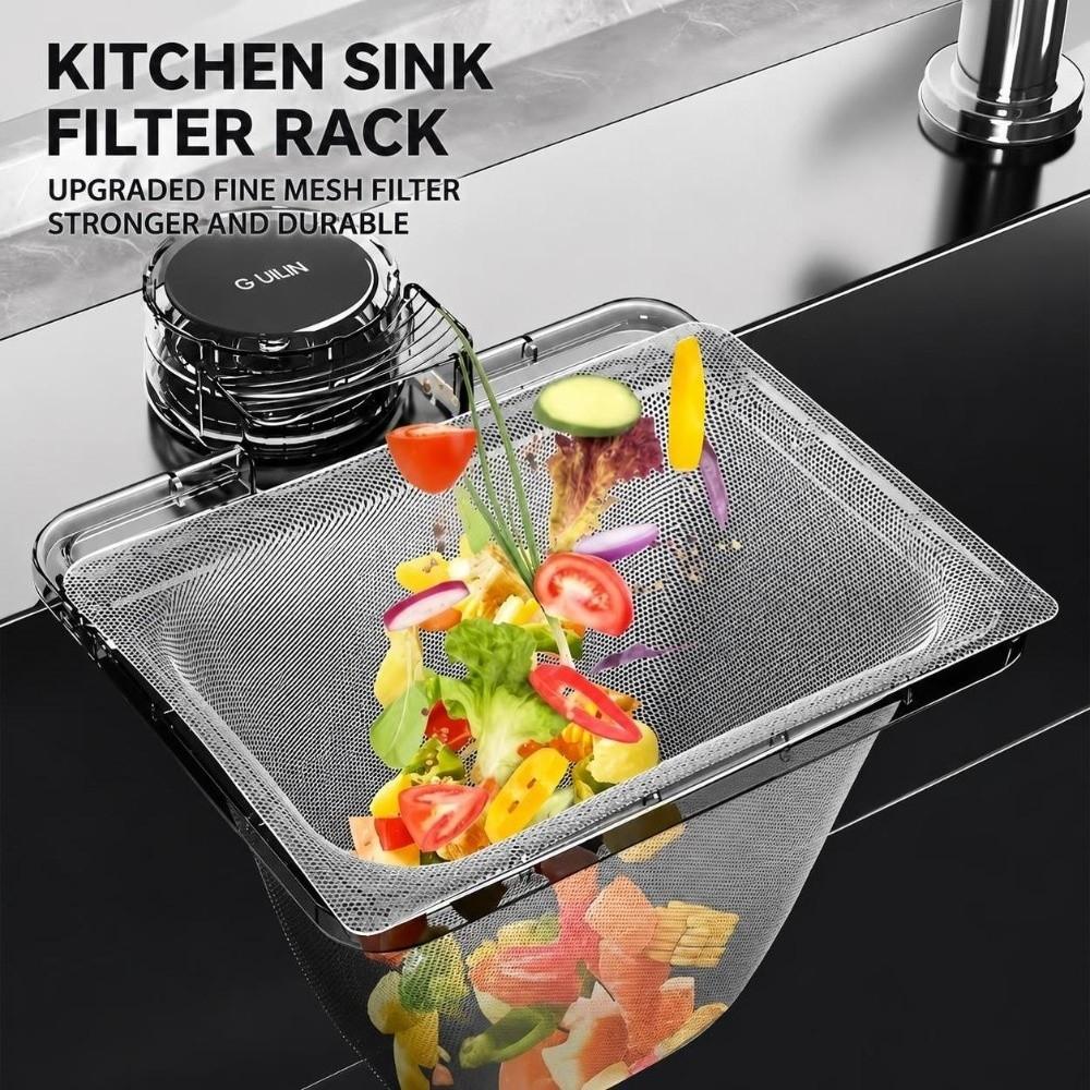 Suction Cup Sink Drainage Basket Anti Clogging Hanging Net Frame Kitchen Sink Filter Meal Residue