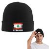 Lebanon Lebanese Flag Warm Knitted Cap Hip Hop Bonnet Hat Autumn Winter Outdoor Beanies Hats for Men Women Adult