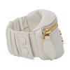 MIU MIU Wander Series Letter Logo Zipper Closure Leather Mini Wristlet Women Wristlet Chalk-White 5IB504-2E6Y-F0K74