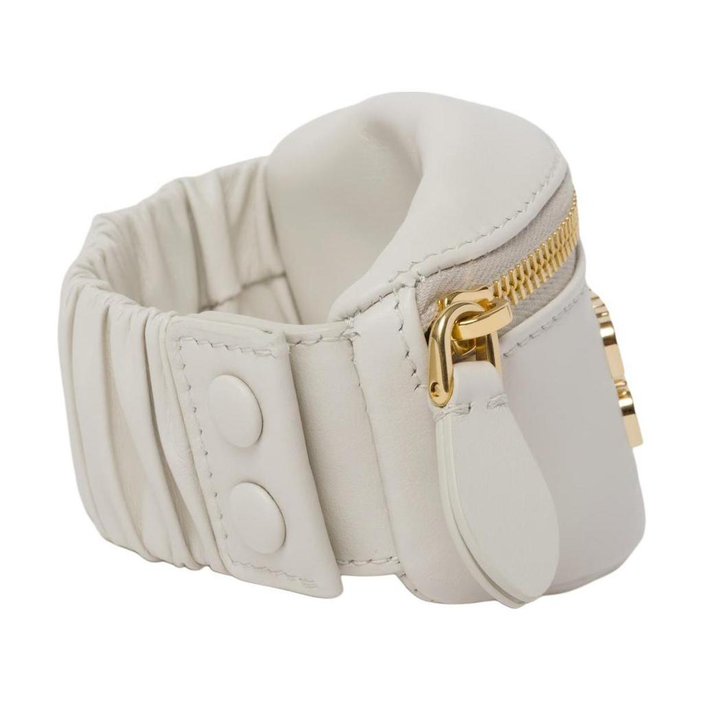 MIU MIU Wander Series Letter Logo Zipper Closure Leather Mini Wristlet Women Wristlet Chalk-White 5IB504-2E6Y-F0K74