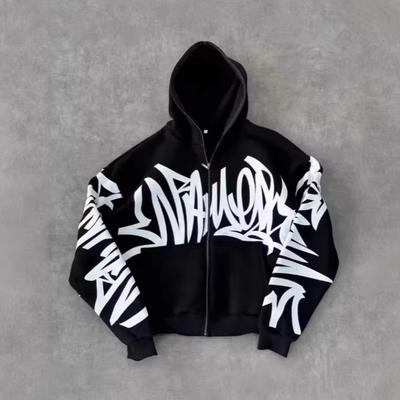 Unisex Streetwear mikina s kapucí na zip s 3D potiskem volného střihu s dlouhým rukávem Pulovr Muži Ženy