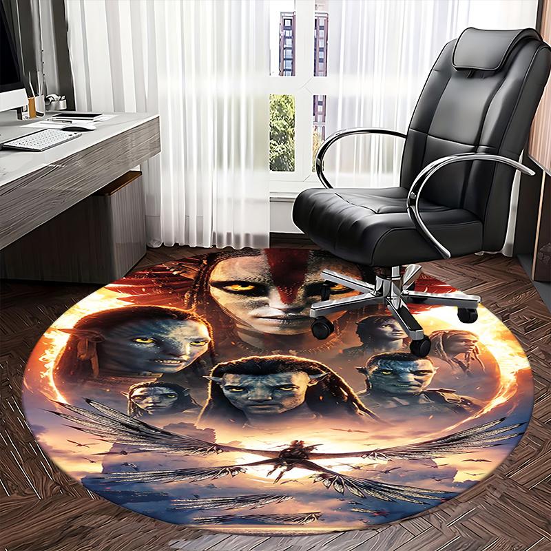 Avatar Movie Inspired Chair Mat - Round Carpet for Home Decor, Office Use, Living Room, Bedroom, Gift Idea0241b
