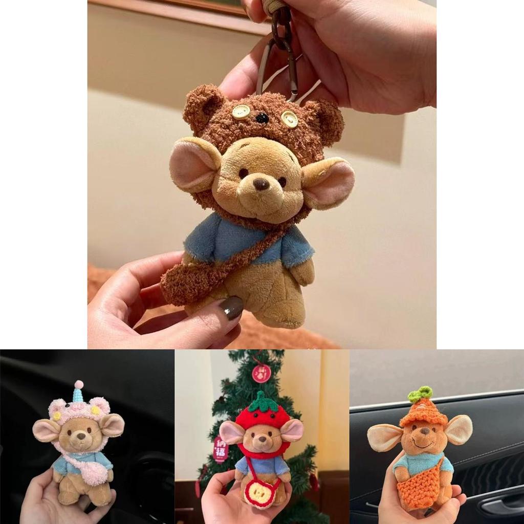 Adorable Plush Keychain Doll Bag For Birthdays Soft Mouse Style Cute Accessory