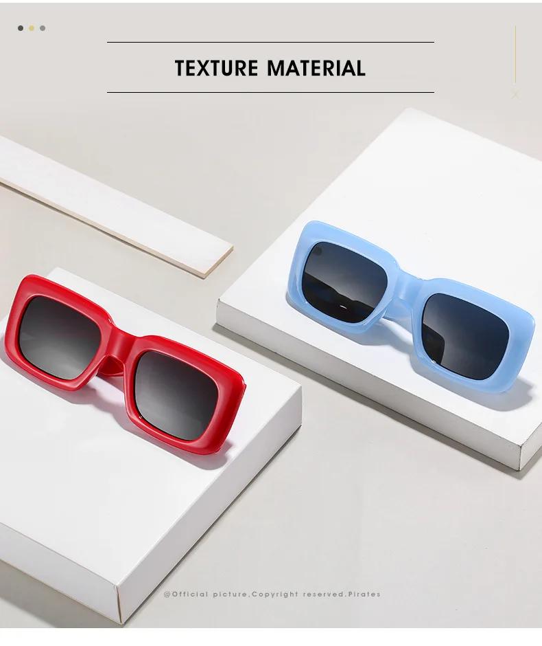  Retro Wide Leg Square Sunglasses for Women Black Sun Glasses Men Hip Hop Uv400 Eyewear Female Sahdes