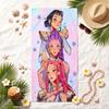 HUNTRIX Soft Beach Towel Stylish Beach Pool Towel for Summer Seaside Vacation Travel